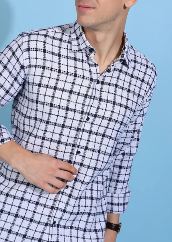 Light_Blue_Premium_Pure_Cotton_Checkered_Shirt_For_Men