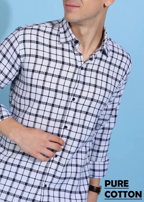 Light_Blue_Premium_Pure_Cotton_Checkered_Shirt_For_Men