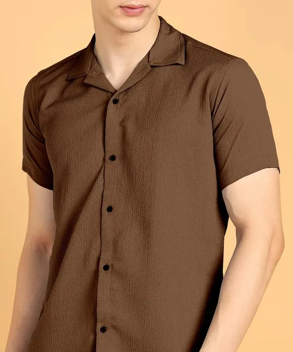 Coffee_Premium_Cotton_Blend_Half_Sleeve_Casual_Shirt_For_Men