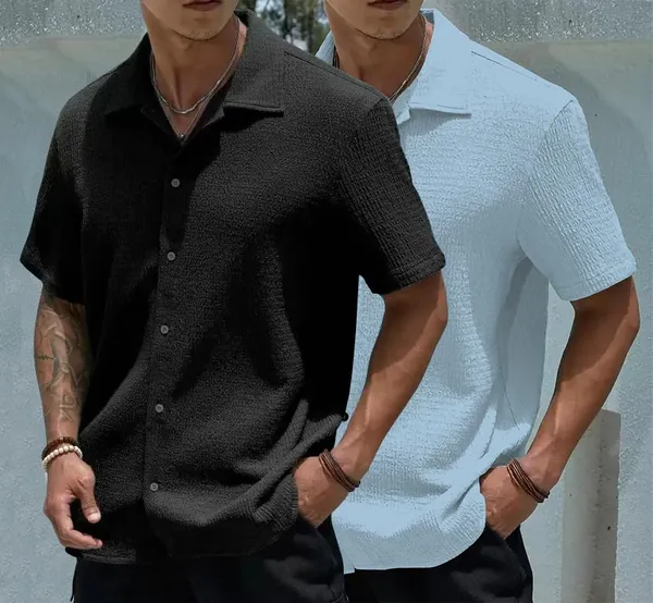 Black_&_Light_Blue_Premium_Poly_Cotton_Casual_Shirt_For_Men_(Pack_Of_2)