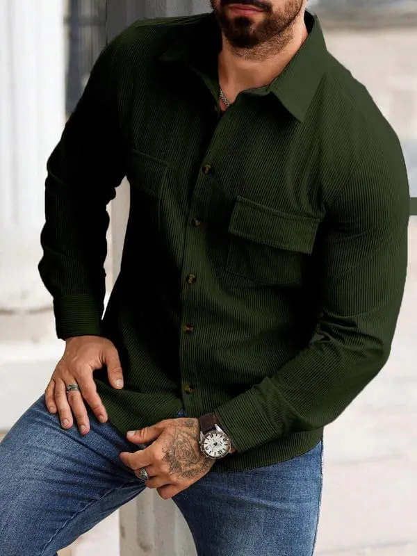 Green_Premium_Corduroy_Casual_Jacket_For_Men