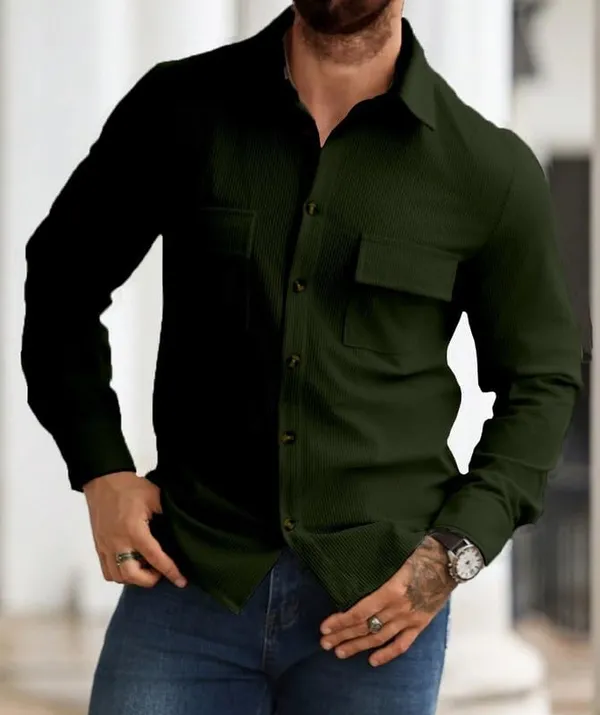 Green_Premium_Corduroy_Casual_Jacket_For_Men
