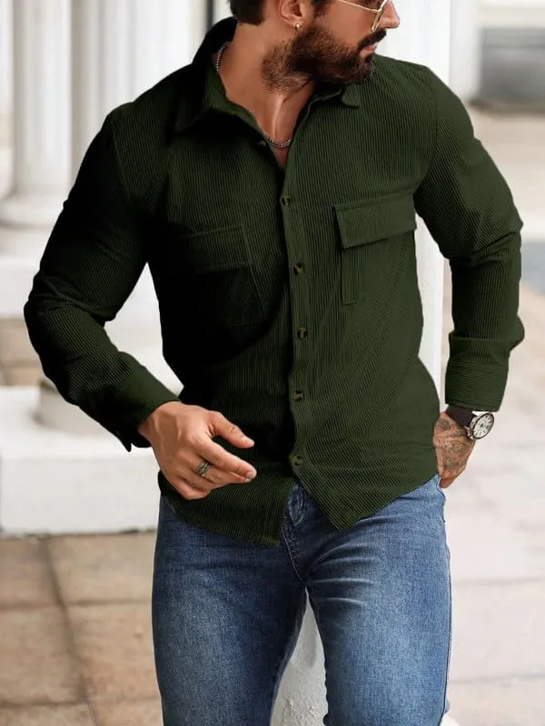 Green_Premium_Corduroy_Casual_Jacket_For_Men