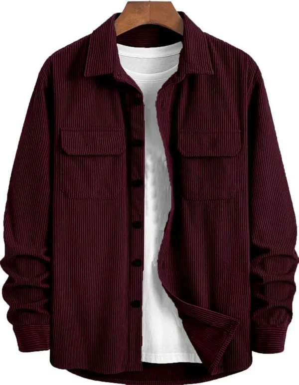 Wine_Premium_Corduroy_Casual_Jacket_For_Men