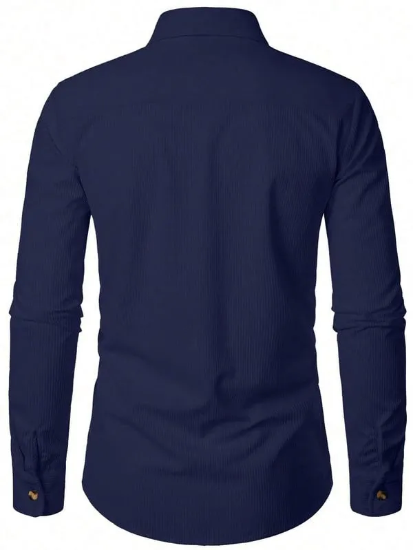 Blue_Premium_Corduroy_Casual_Jacket_For_Men
