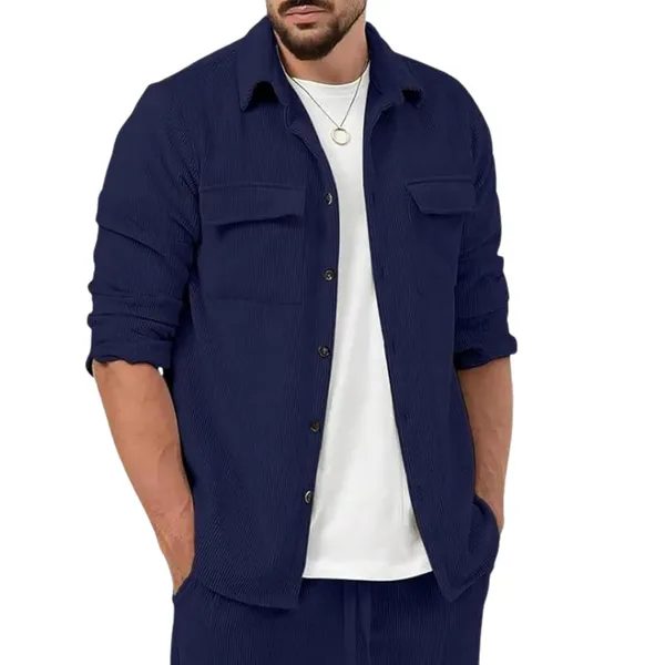 Blue_Premium_Corduroy_Casual_Jacket_For_Men