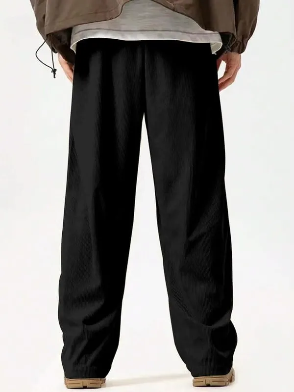 Black_Premium_Lycra_Blend_Track_Pants_For_Men