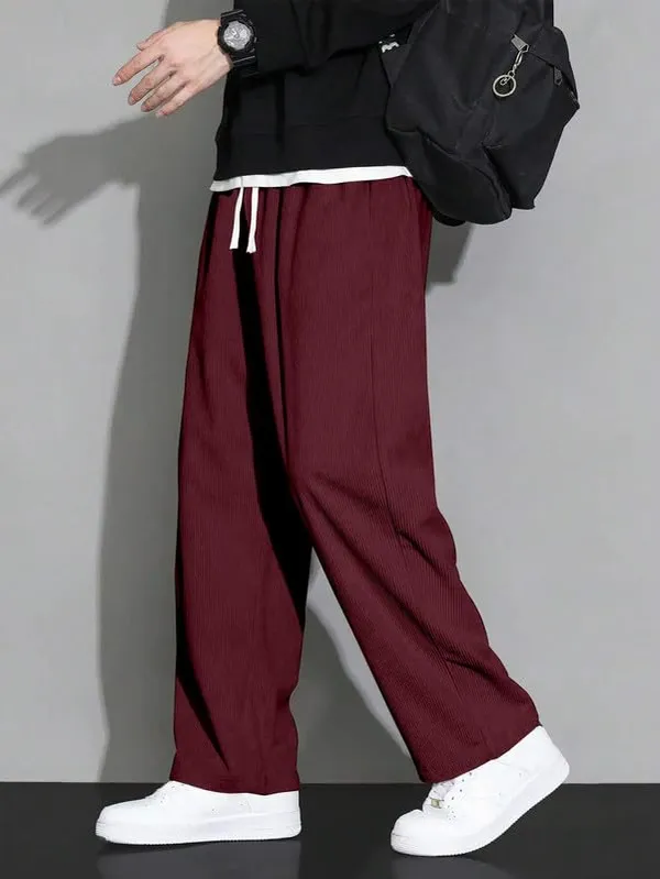 Maroon_Premium_Corduroy_Track_Pants_For_Men