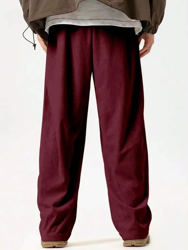 Maroon_Premium_Corduroy_Track_Pants_For_Men