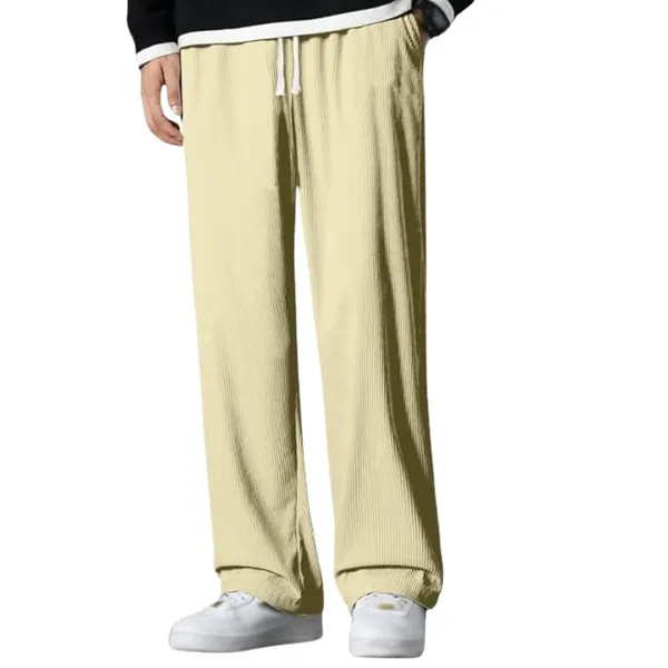 Cream_Premium_Corduroy_Track_Pants_For_Men