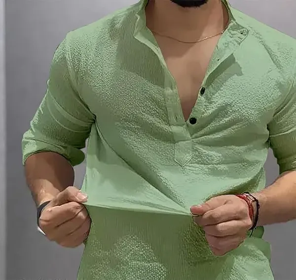 Pista_Premium_Cotton_Blend_Kurta_Shirt_For_Men