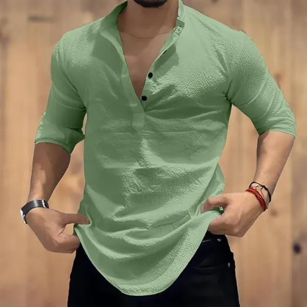 Pista_Premium_Cotton_Blend_Kurta_Shirt_For_Men