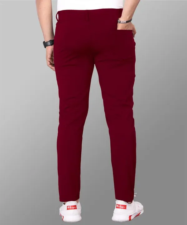 Maroon_Premium_Cotton_Casual_Trousers_For_Men