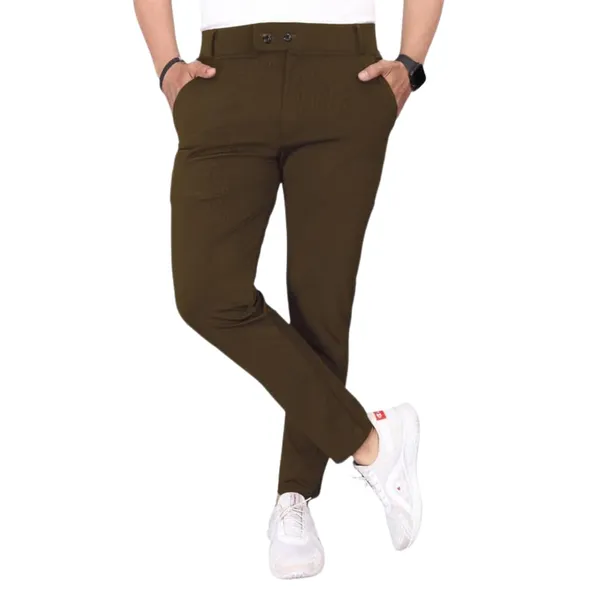 Brown_Premium_Poly_Cotton_Casual_Trousers_For_Men
