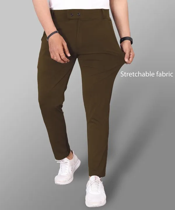 Brown_Premium_Poly_Cotton_Casual_Trousers_For_Men