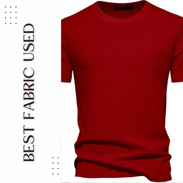 Maroon_Premium_Pure_Cotton_Waffle_T-Shirt_For_Men