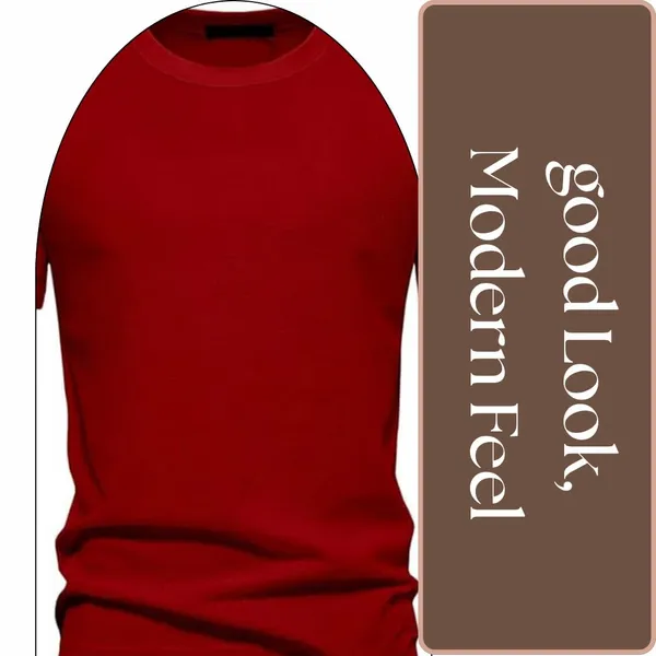 Maroon_Premium_Pure_Cotton_Waffle_T-Shirt_For_Men