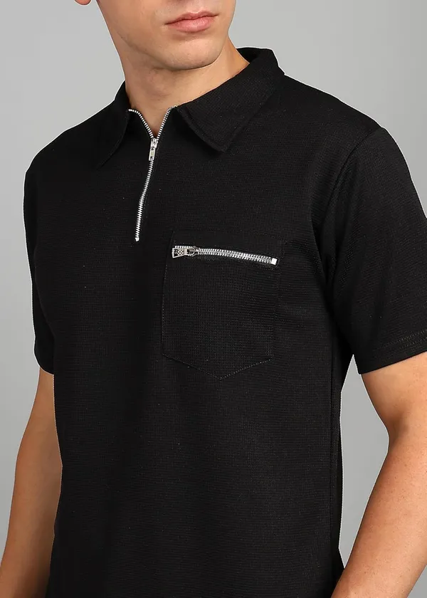 Black_Premium_Pure_Cotton_Polo_T-Shirt_For_Men