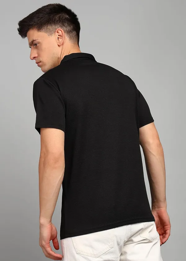 Black_Premium_Pure_Cotton_Polo_T-Shirt_For_Men