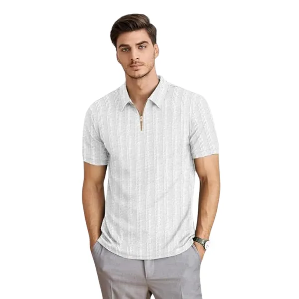 White_Premium_Polyester_Polo_T-Shirt_For_Men