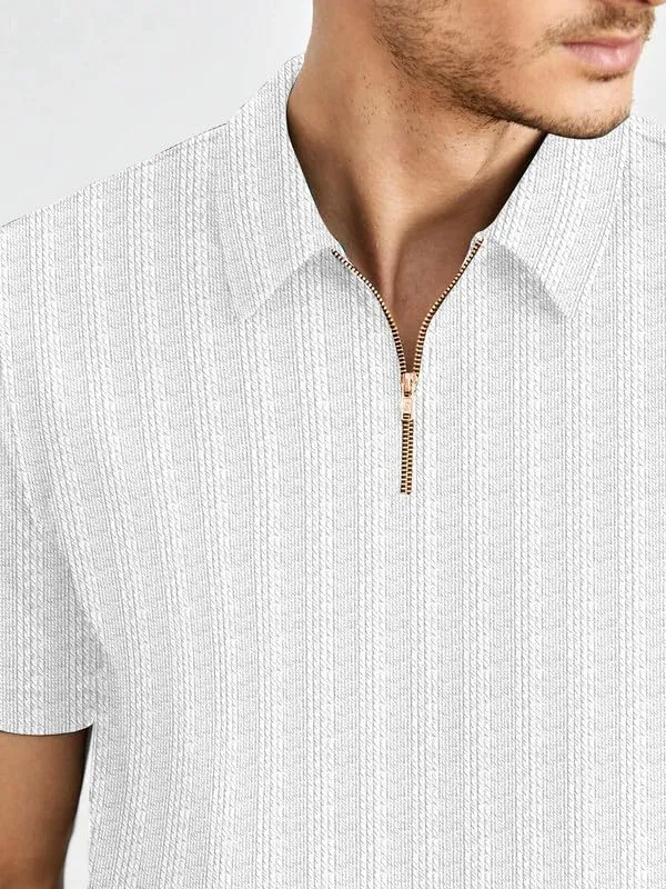 White_Premium_Polyester_Polo_T-Shirt_For_Men