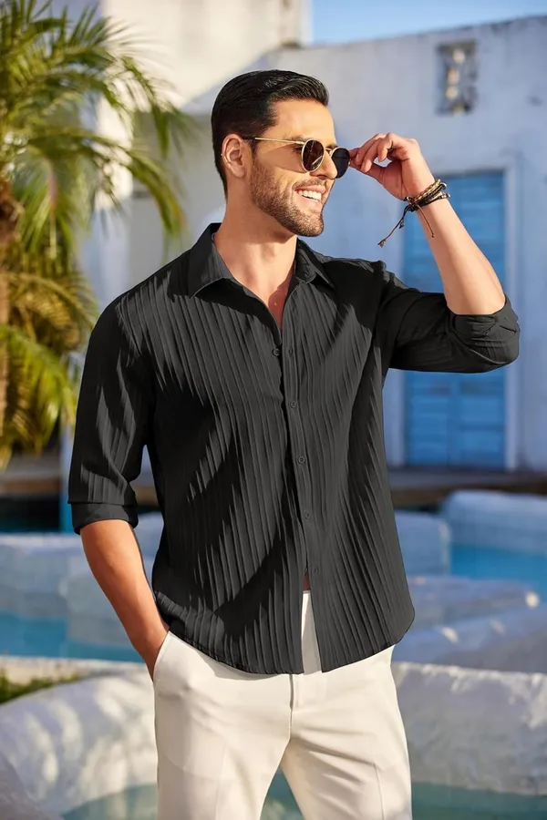 Black_Premium_Pure_Cotton_Popcorn_Shirt_For_Men