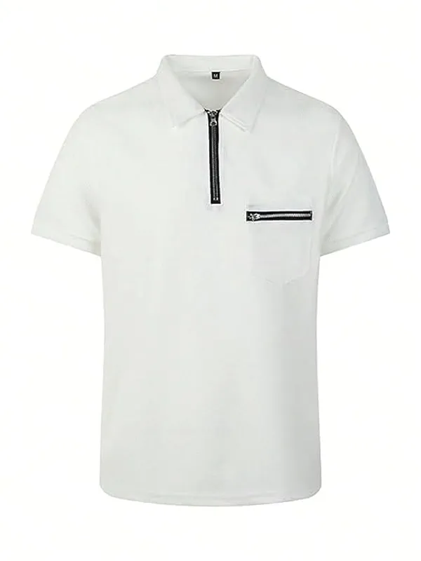 White_Premium_Cotton_Blend_Golf_Polo_Shirt_For_Men