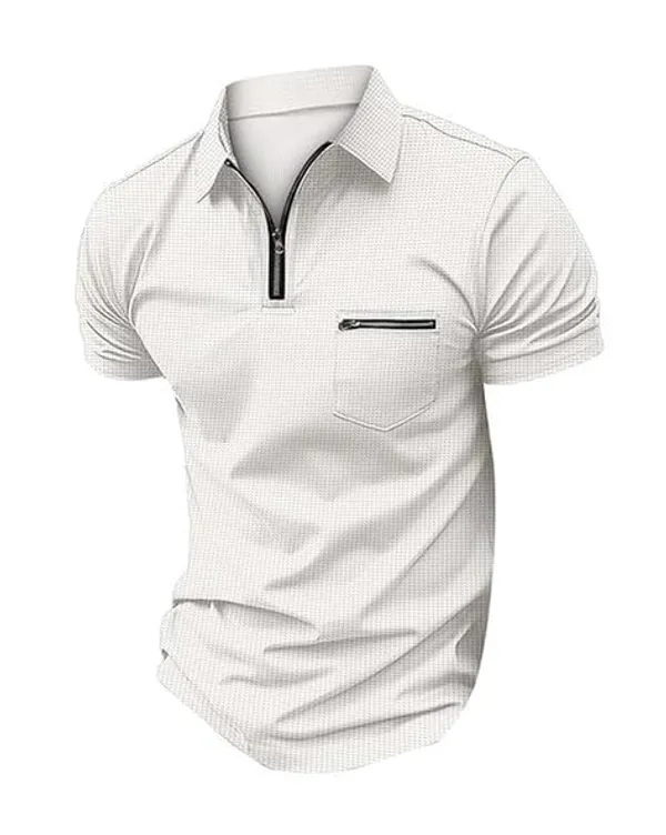White_Premium_Cotton_Blend_Golf_Polo_Shirt_For_Men