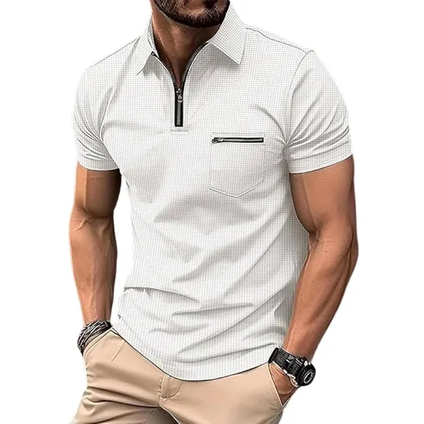 White_Premium_Cotton_Blend_Golf_Polo_Shirt_For_Men