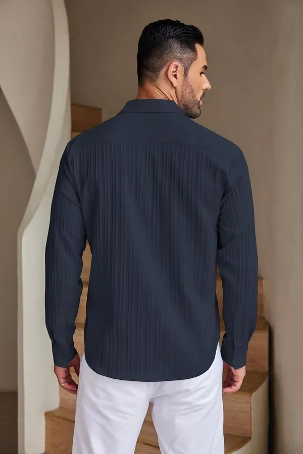Blue_Premium_Pure_Cotton_Popcorn_Shirt_For_Men