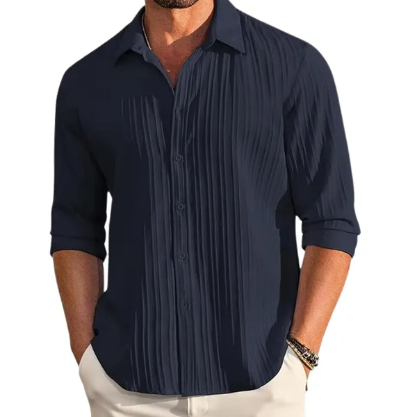 Blue_Premium_Pure_Cotton_Popcorn_Shirt_For_Men