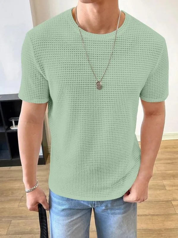 Pista_Premium_Pure_Cotton_Waffle_T-Shirt_For_Men