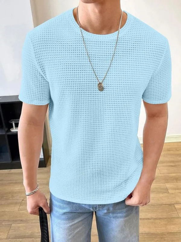Sky_Premium_Pure_Cotton_Waffle_T-Shirt_For_Men