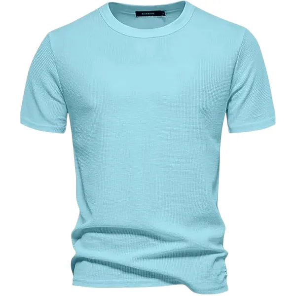 Sky_Premium_Pure_Cotton_Waffle_T-Shirt_For_Men