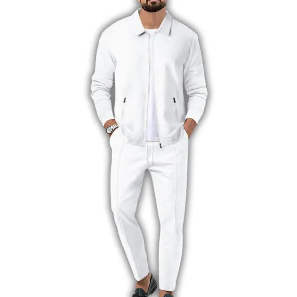 White_Premium_Cotton_Lycra_Blend_Tracksuit_For_Men