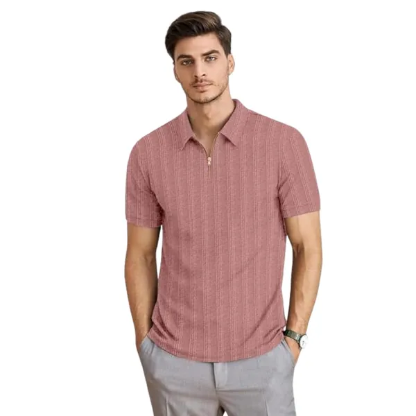 Pink_Premium_Poly_Cotton_Polo_T-Shirt_For_Men
