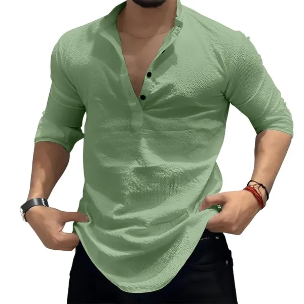 Pista_Premium_Cotton_Kurta_Shirt_For_Men