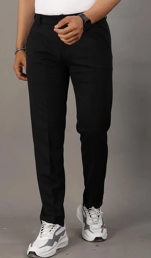 Black_Premium_Pure_Cotton_Slim_Fit_Trousers_For_Men