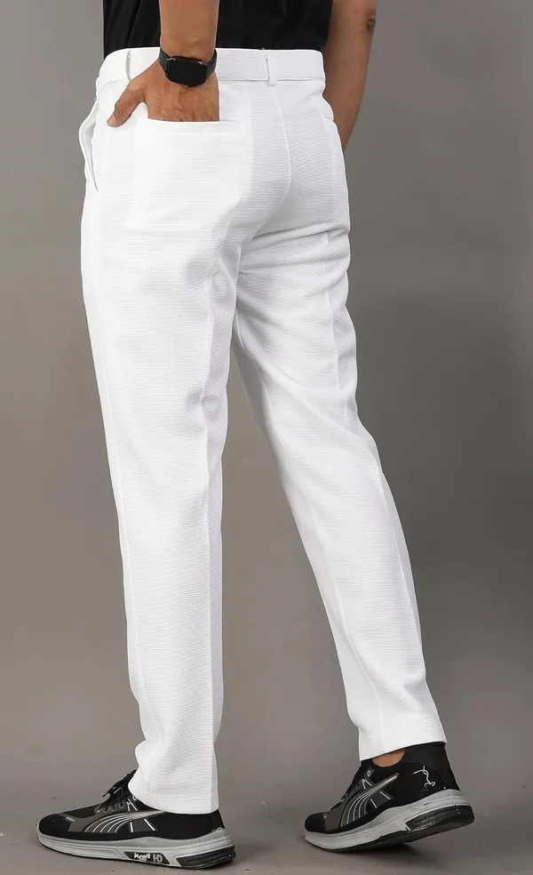 White_Premium_Pure_Cotton_Slim_Fit_Trousers_For_Men
