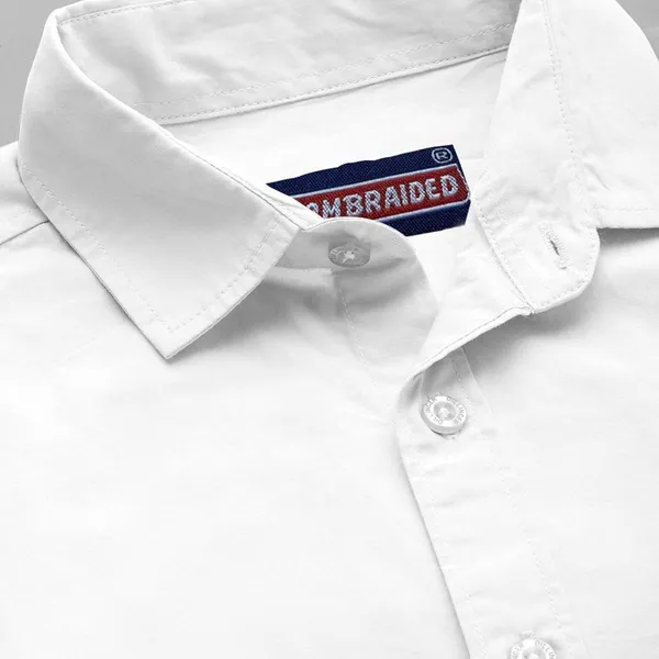 White_Premium_Cotton_Blend_Casual/Formal_Shirt_For_Men