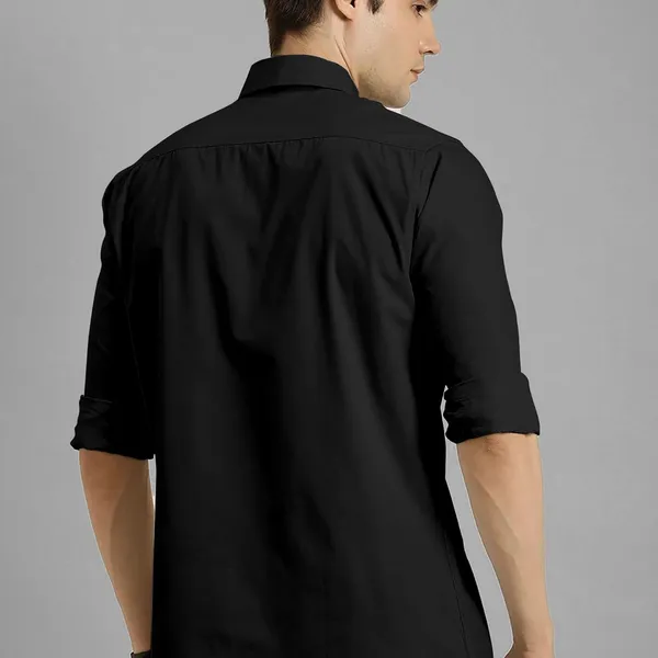 Black_Premium_Cotton_Blend_Casual/Formal_Shirt_For_Men