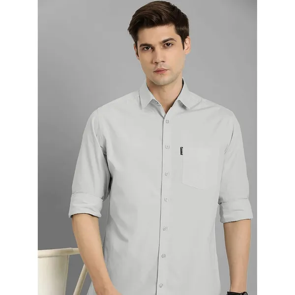Grey_Premium_Cotton_Blend_Casual/Formal_Shirt_For_Men