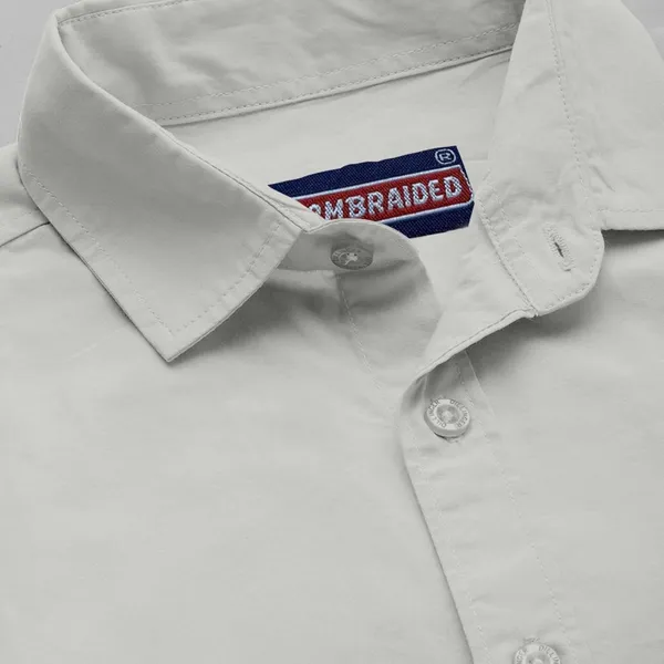 Grey_Premium_Cotton_Blend_Casual/Formal_Shirt_For_Men