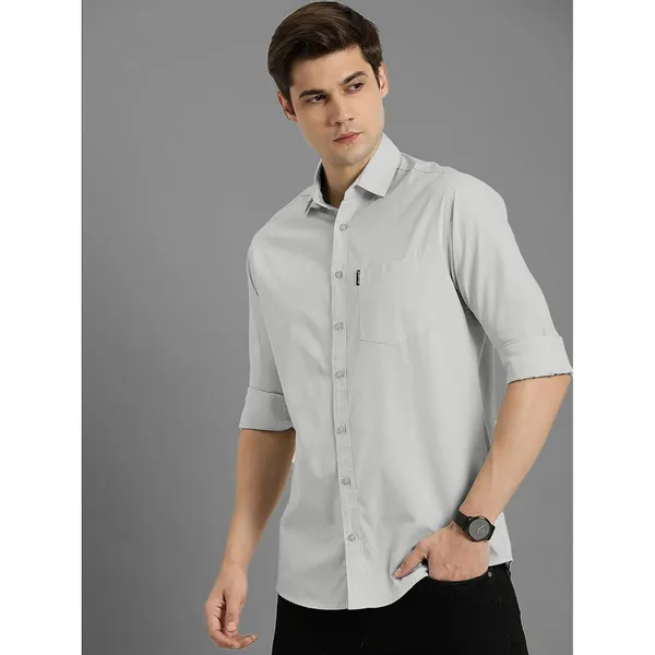 Grey_Premium_Cotton_Blend_Casual/Formal_Shirt_For_Men
