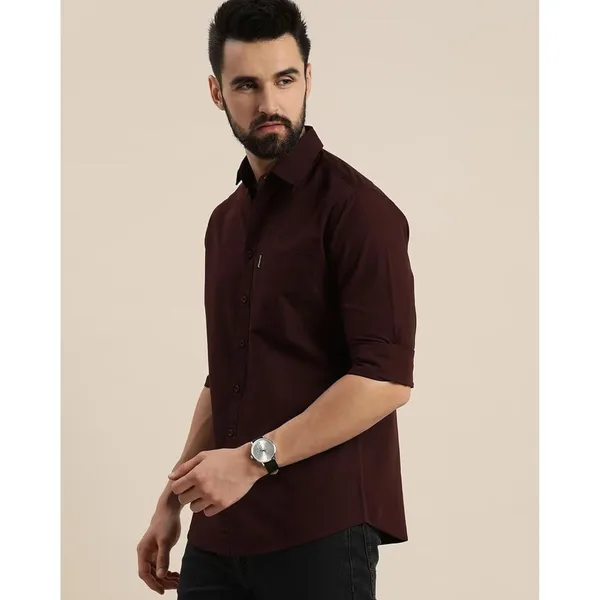 Maroon_Premium_Cotton_Blend_Casual/Formal_Shirt_For_Men