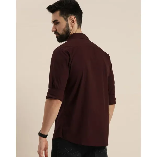 Maroon_Premium_Cotton_Blend_Casual/Formal_Shirt_For_Men