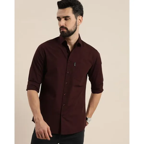 Maroon_Premium_Cotton_Blend_Casual/Formal_Shirt_For_Men