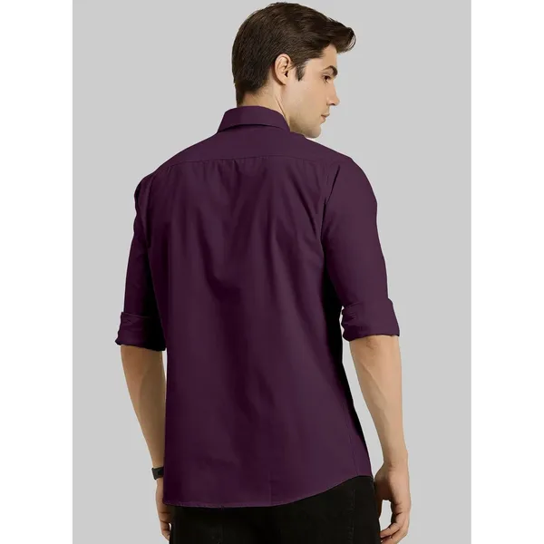 Wine_Premium_Cotton_Blend_Casual/Formal_Shirt_For_Men
