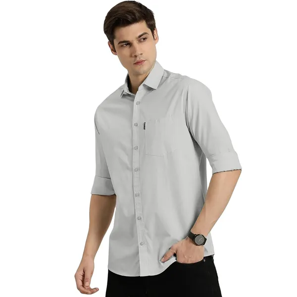 Grey_Premium_Cotton_Blend_Western_Shirt_For_Men