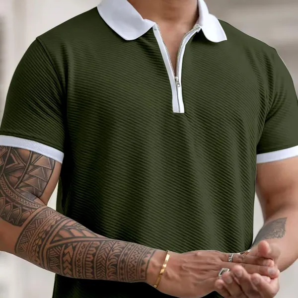 Green_Premium_Poly_Cotton_Polo_T-Shirt_For_Men